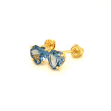 Aretes con circones en oro amarillo 14kt. (Diciembre)