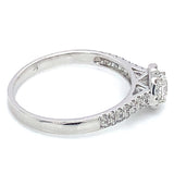(SOFIA) Anillo con diamantes en oro blanco 10kt. D-0.45CTS.