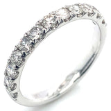 (MIA) Banda con diamantes en oro blanco 18kt. D-0.75CTS.