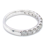 (MIA) Banda con diamantes en oro blanco 18kt. D-0.75CTS.