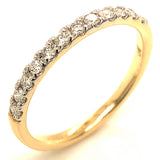 (MIA) Banda con diamantes en oro amarillo 18kt. D-0.25CTS.