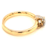 (LD) Anillo con diamantes de laboratorio en oro amarillo 10kt. D-0.51CTS.
