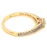 (SOFIA) Anillo con diamantes en oro amarillo 10kt. D-0.50CTS.