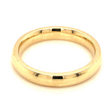 Banda comfort 3mm en oro amarillo 14kt.