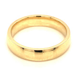 Banda comfort 5mm en oro amarillo 14kt.