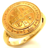 Anillo (San Benito) en oro amarillo 10kt.
