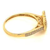 (SOFIA) Anillo con diamantes en oro amarillo 10kt. D-0.35CTS.