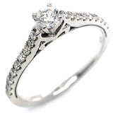 (MIA) Anillo con diamantes en oro blanco 18kt. D-0.50CTS.