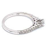 (MIA) Anillo con diamantes en oro blanco 18kt. D-0.50CTS.