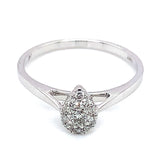 (MIA) Anillo con diamantes en oro blanco 18kt D-0.18Cts.