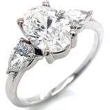 (LD) Anillo con diamantes de laboratorio en oro blanco 14kt. D-1.85CTS.