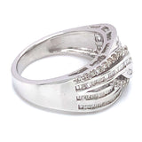 (MIA) Anillo con diamantes en oro blanco 18kt. D-0.75CTS.