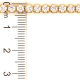 Pulsera con circones en oro amarillo 10kt. 17.5cm