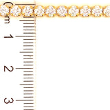 Pulsera con circones en oro amarillo 10kt. 17.5cm
