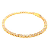 Pulsera con circones en oro amarillo 10kt. 18.5cm