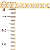 Pulsera con circones en oro amarillo 10kt. 18.5cm