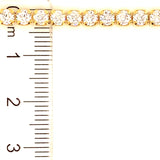 Pulsera con circones en oro amarillo 10kt. 19.5cm