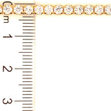 Pulsera con circones en oro amarillo 10kt. 19cm