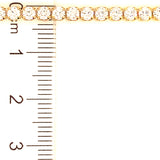 Collar con circones en oro amarillo 10kt. 39cm