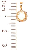 Dije de ópalo con diamantes en oro amarillo 14kt. OP-0.34CTS. D-0.07CTS.