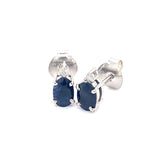 Juego de collar y aretes de zafiros con diamantes en plata 925