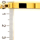 Pulsera (Fígaro Hueca) en oro amarillo 10kt. 21.5cm
