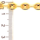 Pulsera (Gucci Soplada Hueca) en oro amarillo 10kt. 21cm