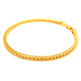 Pulsera (Espiga Hueca) en oro amarillo 10kt. 21.5cm