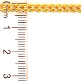 Pulsera (Espiga Hueca) en oro amarillo 10kt. 21.5cm