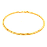 Pulsera (Espiga Hueca) en oro amarillo 10kt. 18.5cm