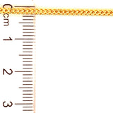 Pulsera (Espiga Hueca) en oro amarillo 10kt. 18.5cm