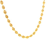 Cadena (Gucci Soplada Hueca) en oro amarillo 10kt. 45cm
