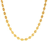 Cadena (Gucci Soplada Hueca) en oro amarillo 10kt. 50cm