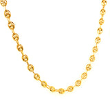 Cadena (Gucci Soplada Hueca) en oro amarillo 10kt. 50cm