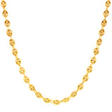Cadena (Gucci Soplada Hueca) en oro amarillo 10kt. 60cm