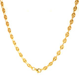Cadena (Gucci Soplada Hueca) en oro amarillo 10kt. 60cm