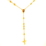 Rosario (Hueco) en oro amarillo 10kt. 60cm