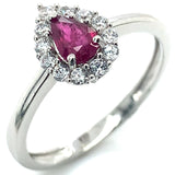 Anillo con rubí en plata 925