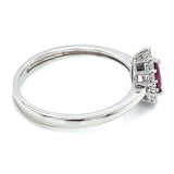 Anillo con rubí en plata 925