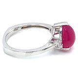 Anillo con rubí de laboratorio en plata 925
