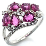 Anillo con rubí en plata 925