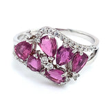 Anillo con rubí en plata 925