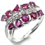 Anillo con rubí en plata 925