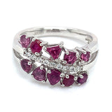 Anillo con rubí en plata 925