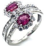 Anillo con rubí en plata 925
