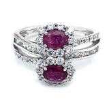 Anillo con rubí en plata 925