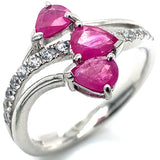 Anillo con rubí en plata 925