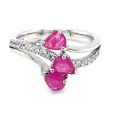 Anillo con rubí en plata 925