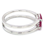 Anillo con rubí en plata 925