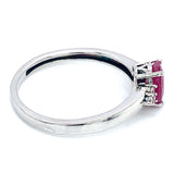 Anillo con rubí en plata 925